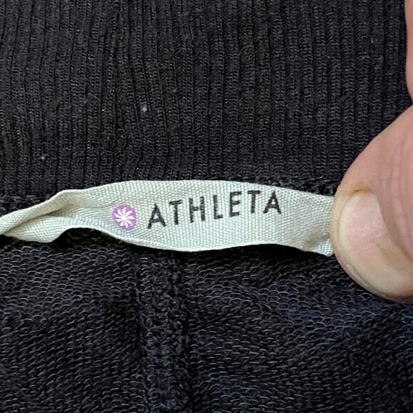 ATHLETA Harmony Pose Wrap 882495 Black Open Cardigan Duster Pockets Athleisure - Picture 5 of 6